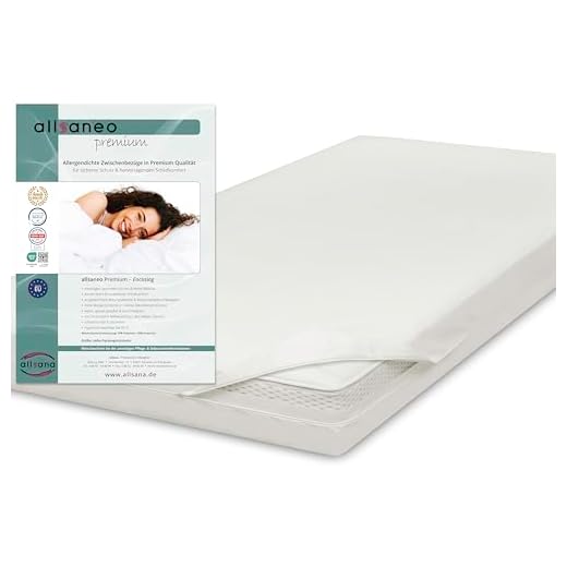 allsaneo Premium Encasing Matratzenbezug 160x200x24 cm, Allergiker Bettwäsche extra weich und leicht, Anti-Milben Zwischenbezug für Matratze