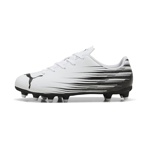 Puma Unisex-Child ATTACANTO Firm Artificial Ground Soccer Cleats White-Black AH25 Big Kid 2