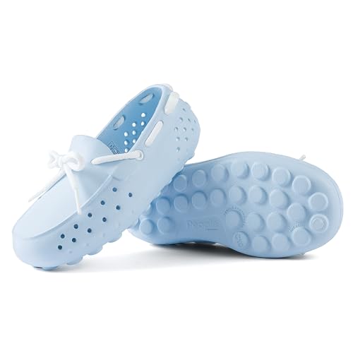 Image of People Footwear Senna Kids - Waterproof Slip-On Rubber Loafers, Lightweight Durable Boat Shoes for Boys & Girls, Non-Slip Water Shoes for Outdoors
