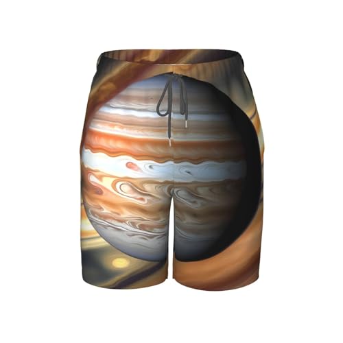 Jupiter Landscape Youth Beach Pants, Soft and Breathable, with Drawstring Waist, Suitable for Sports and Leisure.