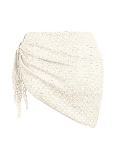 Image of ZAFUL Women's Sarong Coverups Beach Wrap Sheer Bikini Cover Up Mini Skirt | Wraps Swimwear, Cover Ups for Swimwear, Multi-Wear, Texture, Floral