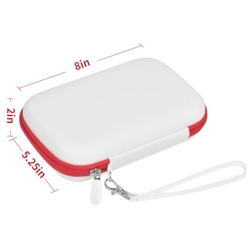 Image of GWCASE Hard Carrying Case for Glocusent for Vekkia LED Neck Reading Lights | Shock-Resistant EVA, Mesh Pocket for Cable, Keep Small Gear Neat for Bedtime Reading, Crochet, Travel, S, White, Box Only
