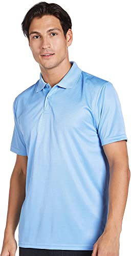 Santhome Dry Fit Fitness Sports Polo T-Shirt for Men with UV Protection | Collar Polo Shirt Men - DryNCool (Sky blue, 3XL)
