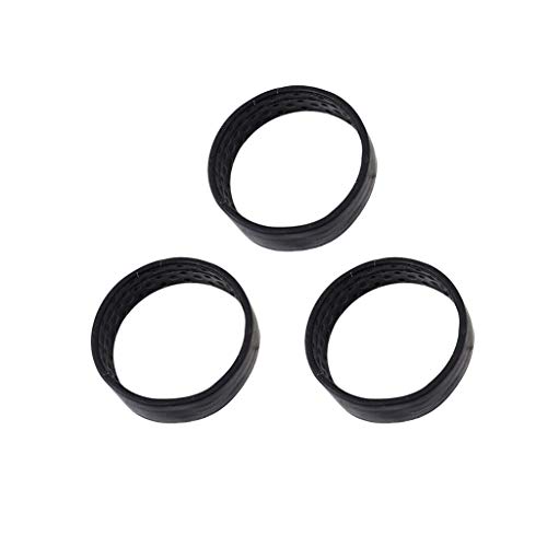 Arestech Silicone Foldable Stationarity Elastic Hair Band Women Ponytail Holder Tool Multifunction Hair Accessories (Black-3PCS)