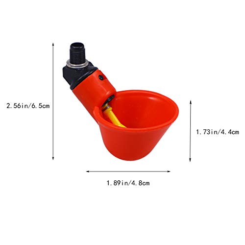 Yardwe 3 peças de bebedouro automático para água de galinha, bebedor de pombo, codorna para tubo de