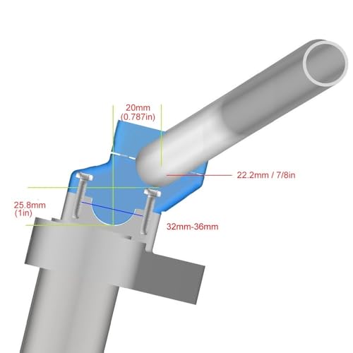 Réhausse guidon en aluminium robuste 22 mm pour moto Shiver et Tuono
