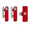 Rode Wireless Micro Wireless Microphone System USB-C Red with Interview Micro Hand Adapter Red and Keepdrum Cloth #2