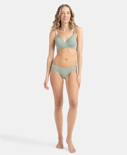 Image of Jockey JW11 Women Wirefree Padded Tencel Lyocell Elastane Stretch Full Coverage Multiway T-Shirt Bra with Adjustable Straps