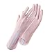 keynoyin Sunshade Driving Outdoor Sports Gloves, Riding Finger flip Touch Screen Breathable Gloves - Pink