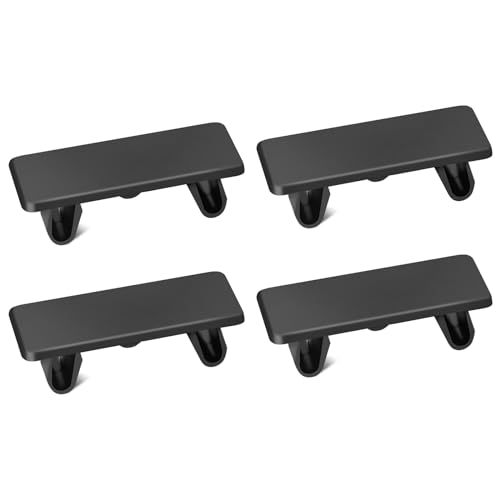 AutoEC 4pcs Rocker Switch Panel Black ABS Rectangular Rocker Switch Blank Snap-in Hole Plug Cover Bracket Filler for Standard Rocker Switch Panel Hole