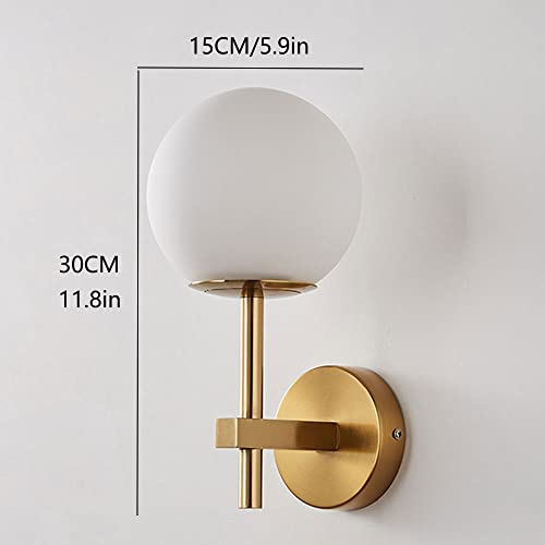 Lámparas de pared de cabecera for dormitorio en metal noble y cristal opalino de diseño 3