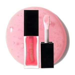 LAURA GELLER NEW YORK Fine Shine Glossy Lip Oil, Sweet Pink – Hydrating Squalane – Sheer Pink Lip Gloss