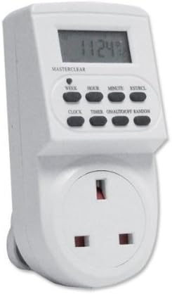 4 X Electronic digital mains Timer Socket Plug-in with LCD Display 12/24 Hour 7 Days(1)