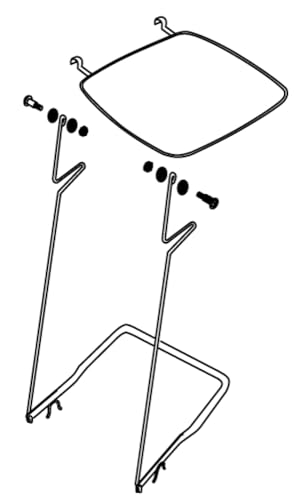 Mobil Plastic Kit Pedale Alza Coperchio + Anello Ferma Sacco + Aste Per Bidone 240 Lt (Bidone Non Incluso)