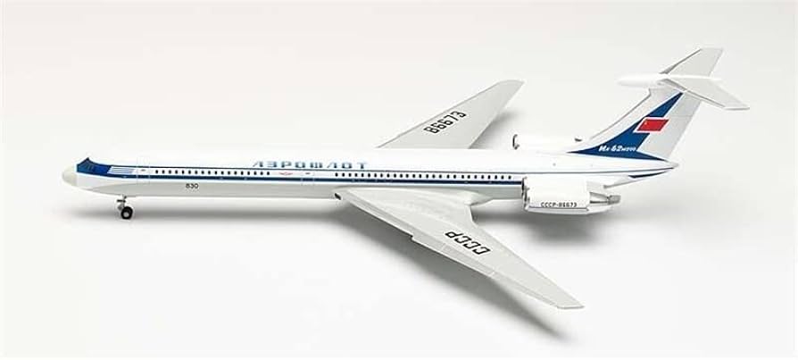 飛行機模型 Amazon | Herpa 1/200 完成品 Aeroflot Ilyushin IL-62M Le