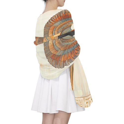 AUUXVA Ancient Religion Culture Egyptian Scarfs Women Lightweight Silk Scarf Long Soft Neck Scarves Sheer Shawl Wrap Muffler Neckerchief 90x90 CM4