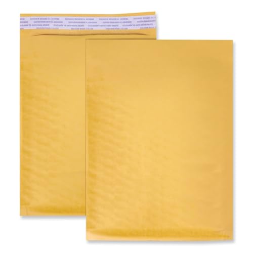 Universal UNV4087873 No. 00 Self Adhesive Closure Peel Seal Strip Cushioned Mailer Gold - Pack of 25
