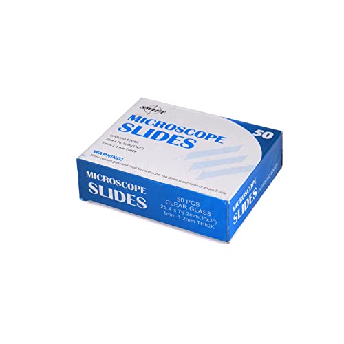 Swift Microscope Slides Kit With 50 Pre-Cleaned Blank Slides And 100 Glass Coverslips For Monocular Binocular Trinocular Microscopes #TOP5