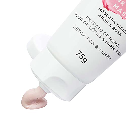 KISS NEW YORK professional Hidra Young - Máscara Facial Argila Rosa 75g, Cor: Rosado