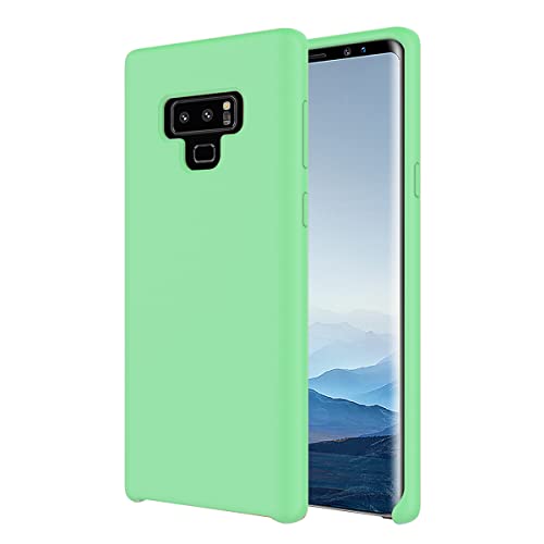 Image of LIRAMARK Liquid Silicone Soft Back Cover Case for Samsung Galaxy Note 9 (Mint Green)