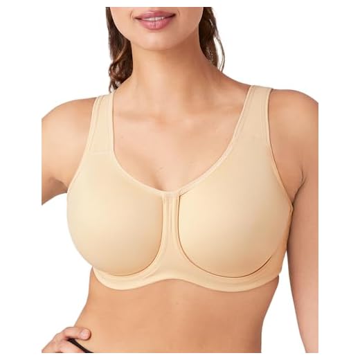 Wacoal womens Full Figure Underwire sports bras, Sand, 36DD US