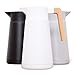 Large Thermal Coffee Carafe - Stainless Steel, Double Walled Thermal Pots For Coffee and Teas by Hastings Collective - White, Vacuum Carafes With Removable Tea Infuser and Strainer | 68 Oz.