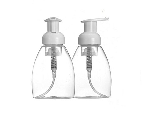erioctry Dispensador de espuma vacía recargable de 250 ml, botellas de bomba para cosméticos, loción, maquillaje, champú, limpiador facial, recipientes de espuma líquida para uso doméstico y de viaje