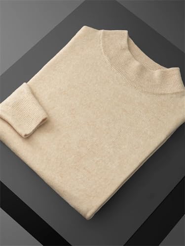 Men's Knitted High Neck Wool Sweaters Pullovers Thin Solid Wool Jumpers Autumn Winter Tops2