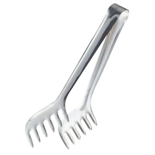OFFSCH Stainless Steel Pasta Tong Ergonomic - Kitchen Utensil for Serving Spaghetti Salads and Buffets Practical Food Serving Tool