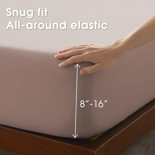 Image of Full Size 4 Piece Sheet Set - Comfy Breathable & Cooling Bed Sheets Set, Soft and Wrinkle Free, Deep Pockets, Easy & Secure Fit, Hotel Luxury Bedding - Oeko-Tex - Baby Pink