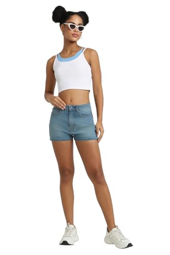 Image of FOREVER 21 Women's Bermuda Shorts (FWS24CSRE0008 Blue