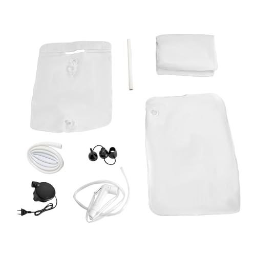 Tragbare Aufblasbare Badewanne Für Erwachsene Mit 130W Elektrischer Luftpumpe PVC Dusche Anti-Reflux-Düsen Komfortabel Baden Bett Für Senioren Behinderte Schwangere Duschwanne 195x90x20cm