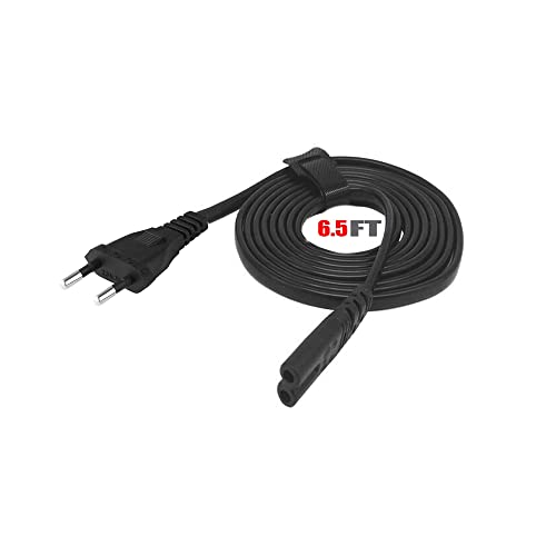 WICAREYO 2 m/6,5 pieds Figure 8 Câble d'alimentation de rechange pour barre de son et haut-parleur Bluetooth sans fil Cover