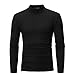 WELCO 2021 Nouveau Mode T Shirt Manches Longues Homme, Couleur Unie Pull Col Roulé Homme Automne Hiver Slim Tee Shirt Noir Homme Serré Sweat Homme Sport Sweatshirt Homme Souple Fitness Tops