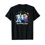 ディズニー100周年 アナと雪の女王 エルサ アナ オラフ Love Peace & Joy Tシャツ