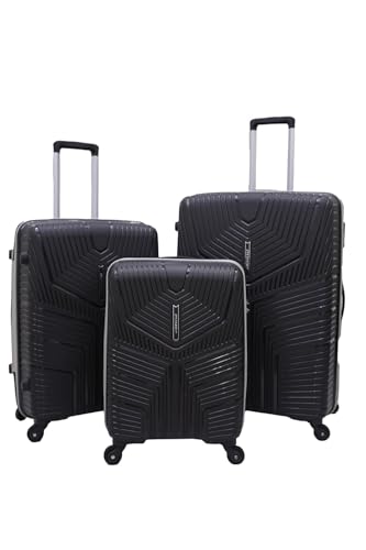 Image of VIP Aristocrat 3 Pc Set Cabin 55 cm (Small),65 cm (Medium),75 cm (Large) 4 Wheels Trolley,Hard Case Lightweight Bag & Combination Lock Suitcase with 7 Years International Warranty (R.Black)