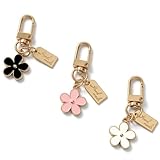 AGEN KGEN Cute Flower keychains for Women, Aesthetic Keychain Charms, Bag ＆ Purse Charms for Handbags ＆ Backpacks Accessories