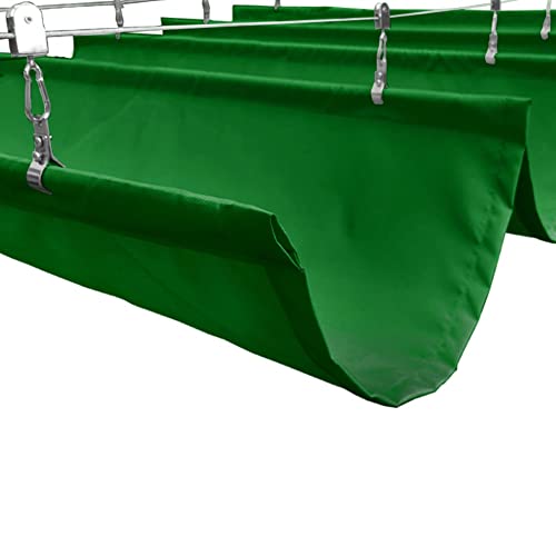 Auvent de pergola rétractable vert imperméable pour terrasse d'arrière-cour 1,5 x 6 m