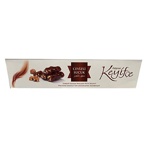 Keyifce Traditional Turkish Delights (Cevizli Sucuk Sweet Walnut Soujouk 14.1 OZ)