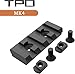 TPO 4-Slot, 7-Slot Aluminum Mlok Picatinny Rail Mount, T-Nuts & Screws & Hex Wrench Included (MK4, MK7) (4-Slot-Black)