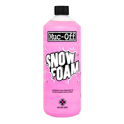 Muc-Off Snow Foam, 1 l - Schiuma Attiva Auto, Moto e Bici Biodegradabile per Prelavaggio Auto di Alta Qualità -Fragranza Cranberry Crush