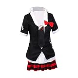 IKaewe Junko Enoshima Cosplay Costume Halloween Girls Uniform Dress Outfit (S, Black-2)