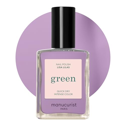 Manucurist Green Vernis à Ongles Violet Lisa Lilas - Vernis à Ongles Classique 9-Free, Vegan et Bio Sourcé - Effet Manucure professionnelle - Vernis Manucurist - Vernis Ongles - 15ml