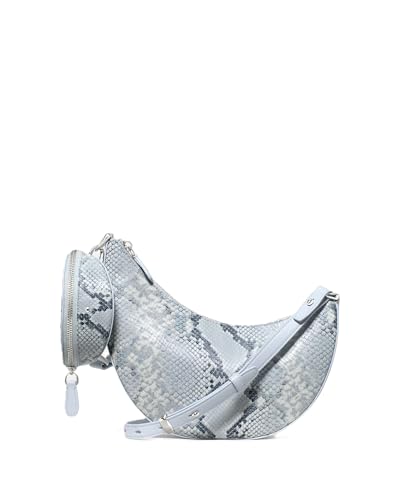 kate spade new york Duo Crossbody Bag, Snake Embossed Pale Sapphirine, One Size, Duo Snake Embossed Leather Crossbody Bag