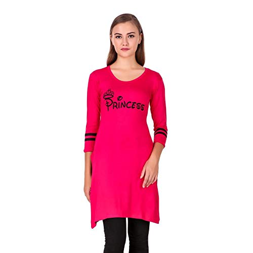 Buy Kiba Retail Women'S Rani Pink Tops(Princess Long Top_Rani Pink_Xl_Rani  Pink_Xl) at Amazon.in