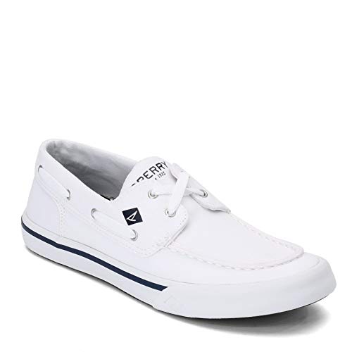 Image of Sperry Mens Bahama II Boat Washed Sneaker, White, 15