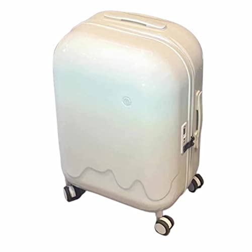 Trolley Suitcase, Height Case, Charging with Cup Holder, Combination Lock, Universal Wheel Suitcase (White 60 * 40 * 30CM)
