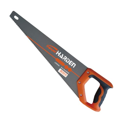 16 Inch Hand Saw, Ultra-Sharp High-Carbon Steel Blade, Double-Sided Ground Teeth, Fast & Precise Cutting, Soft TPR Ergonomic Grip, Perfect for Woodworking, Carpentry & DIY Projects