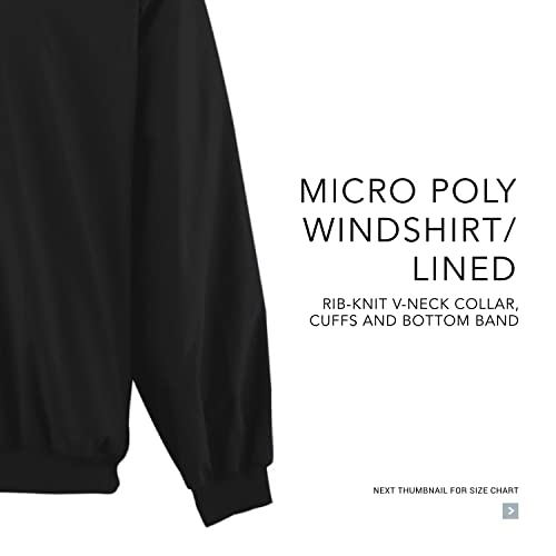 Augusta Sportswear Micro Poly Windshirt/Lined, X-Large, Black (3415) #TOP2