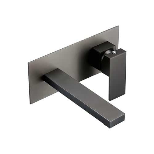Robinet mural eau froide et chaude en bronze brossé pour vasque moderne